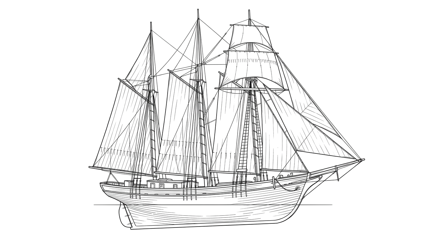 Engraved line drawing of the Alva Bradley