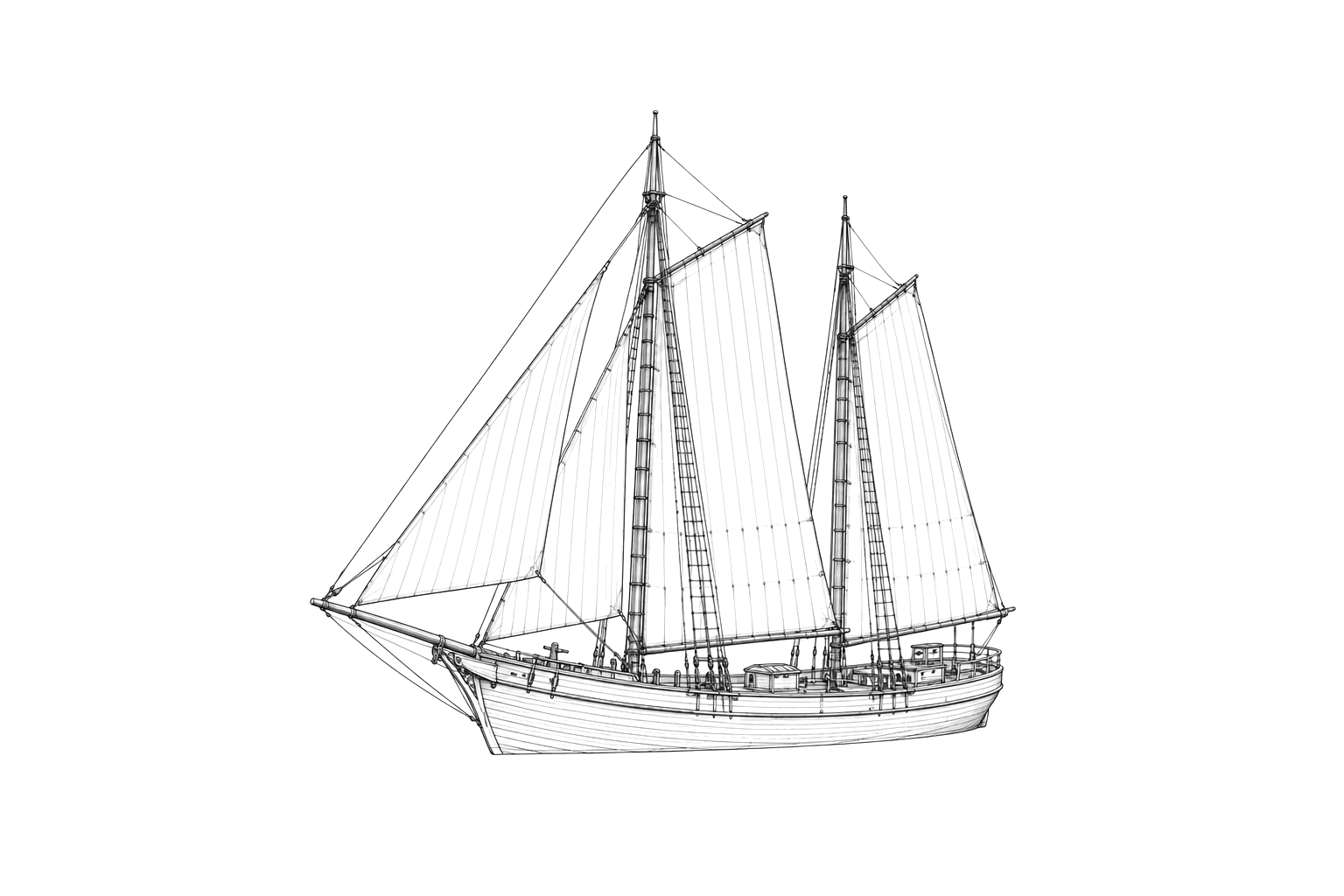 Engraved line drawing of the Joseph Cochrane