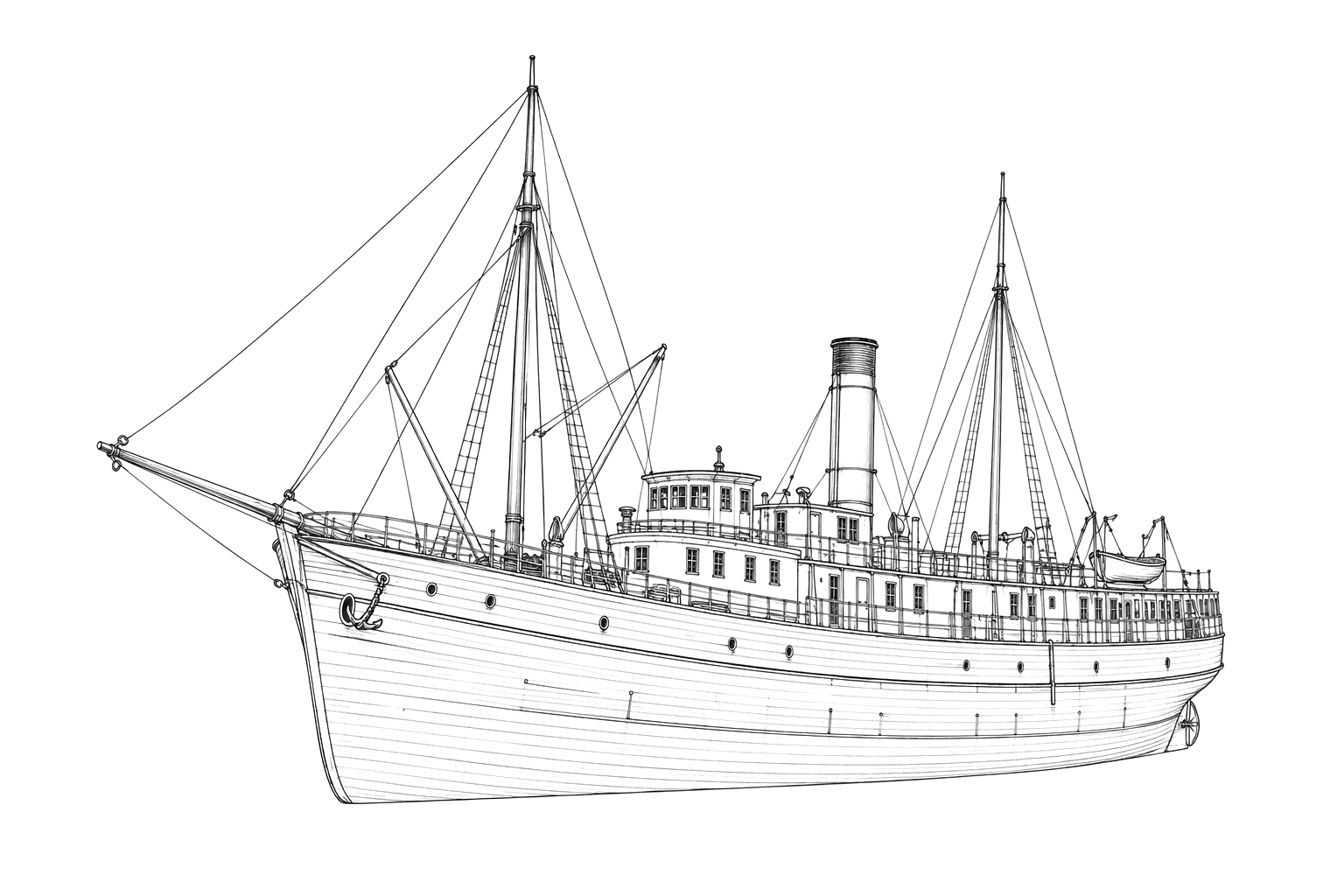 Engraved line drawing of the St. Albans