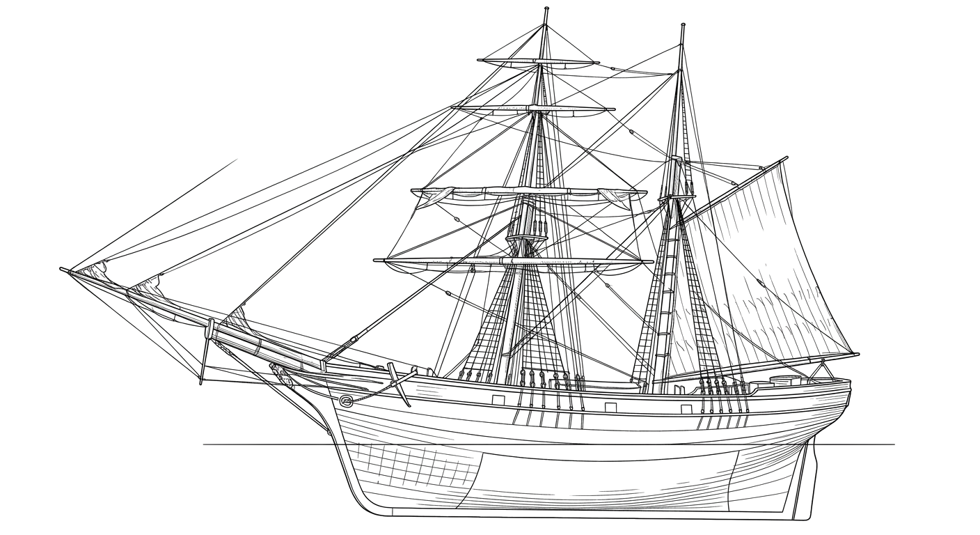 Engraved line drawing of the El Ángel (Site)