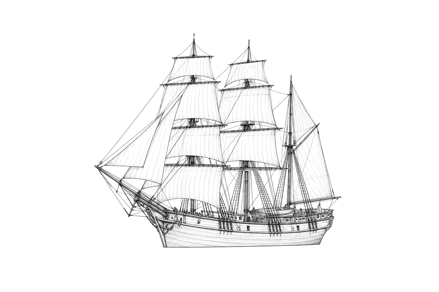 Engraved line drawing of the Amazon