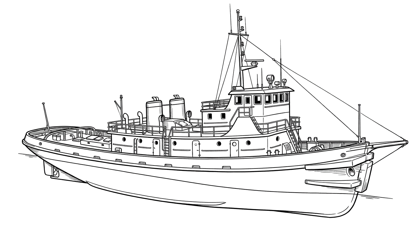 Engraved line drawing of the Miss Louise