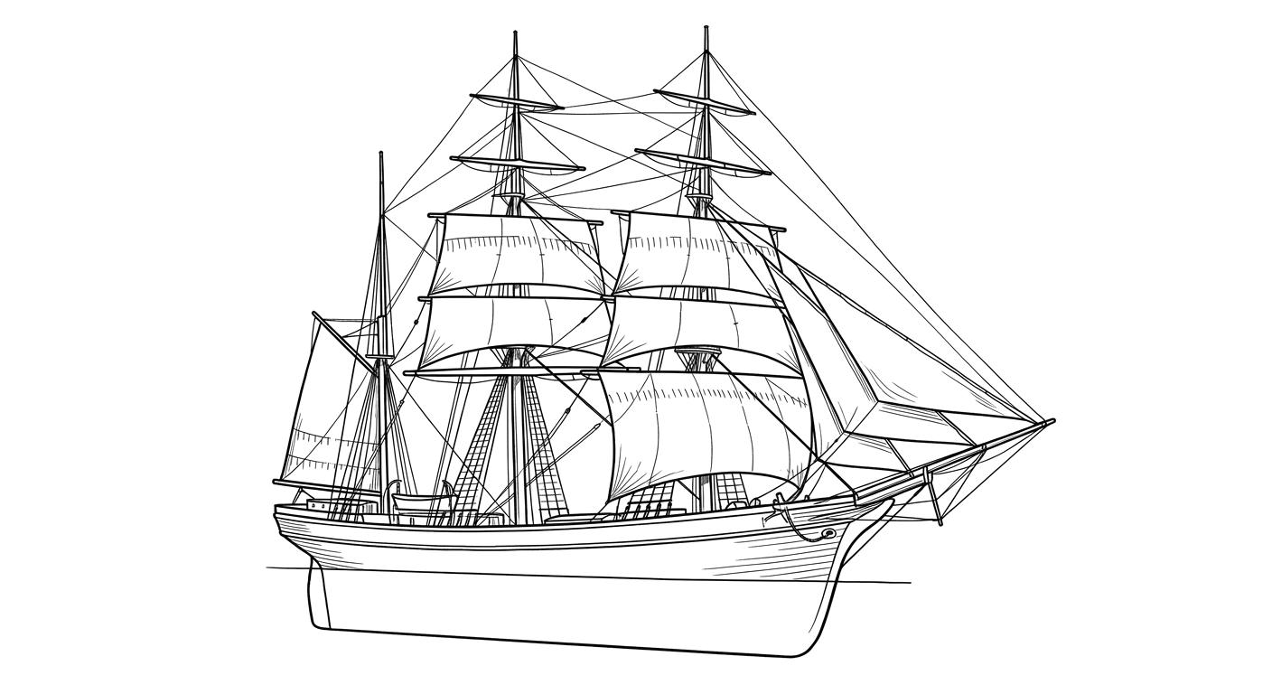 Engraved line drawing of the Maitland