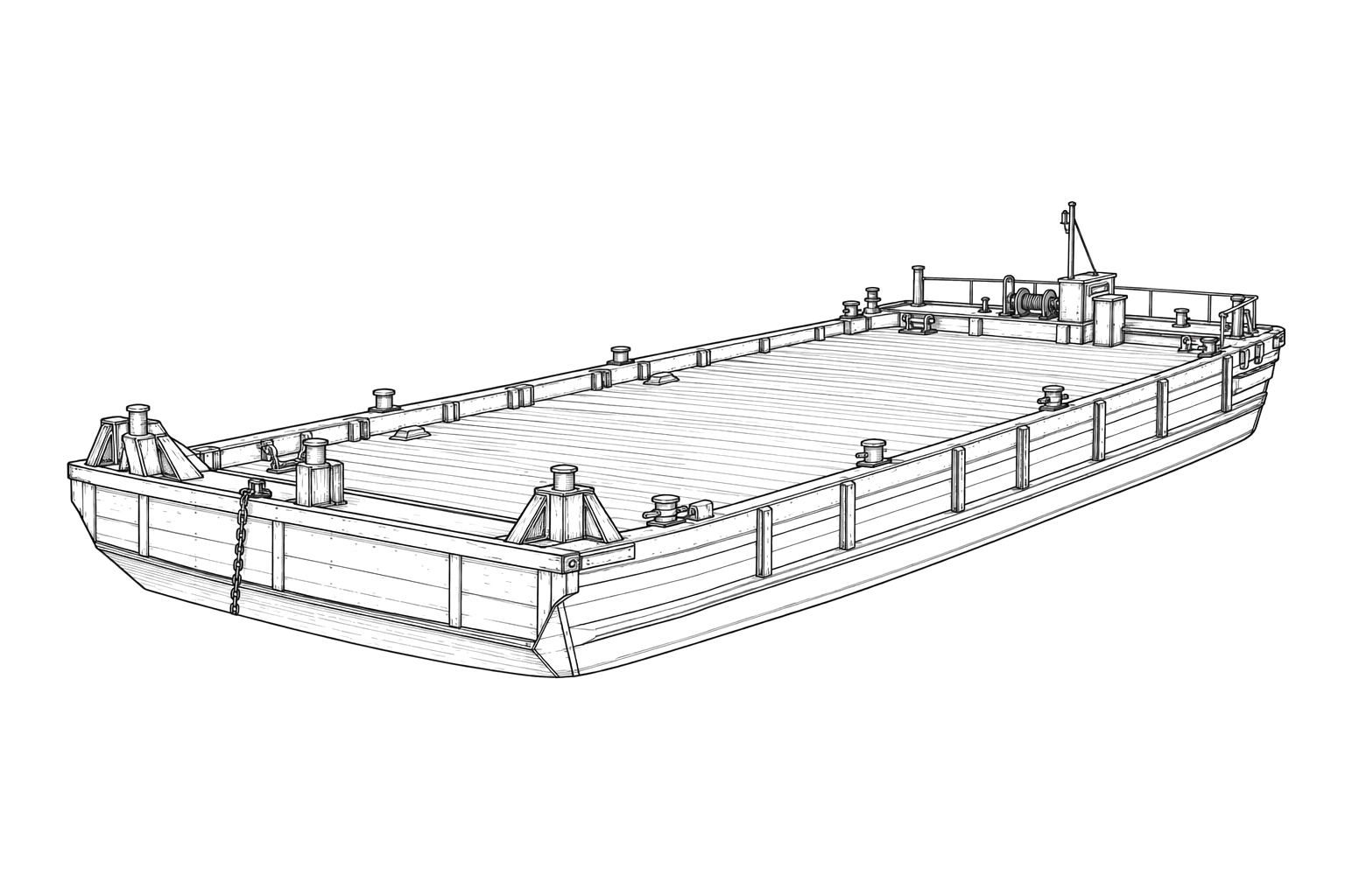Engraved line drawing of the Shirley Ann