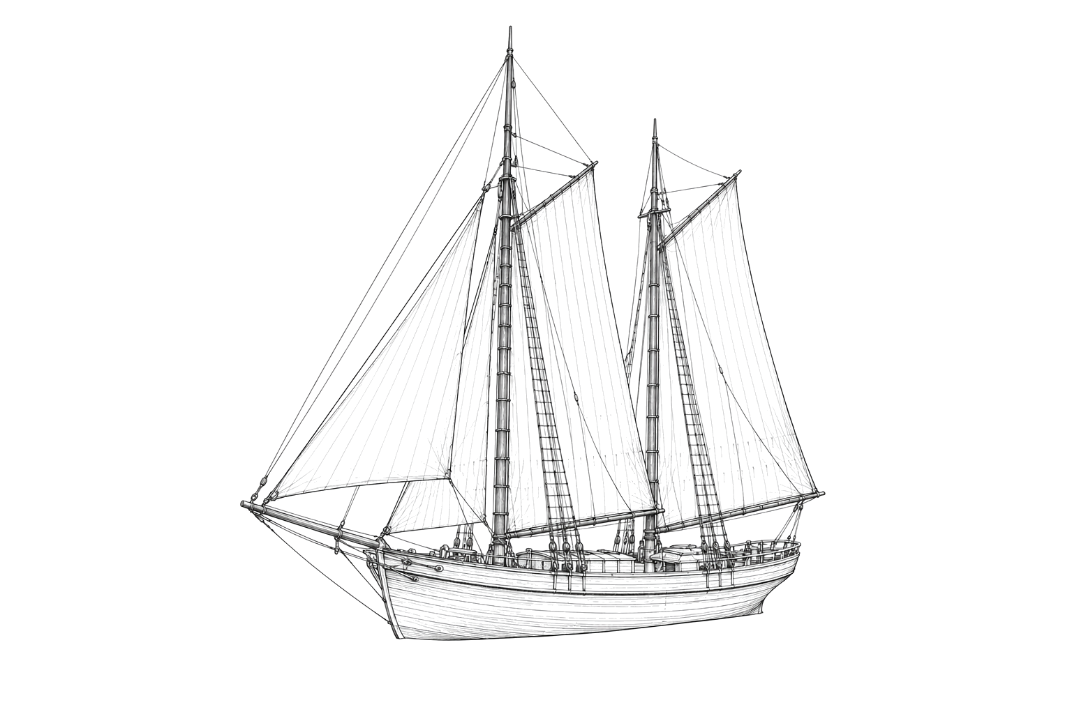 Engraved line drawing of the Challenge