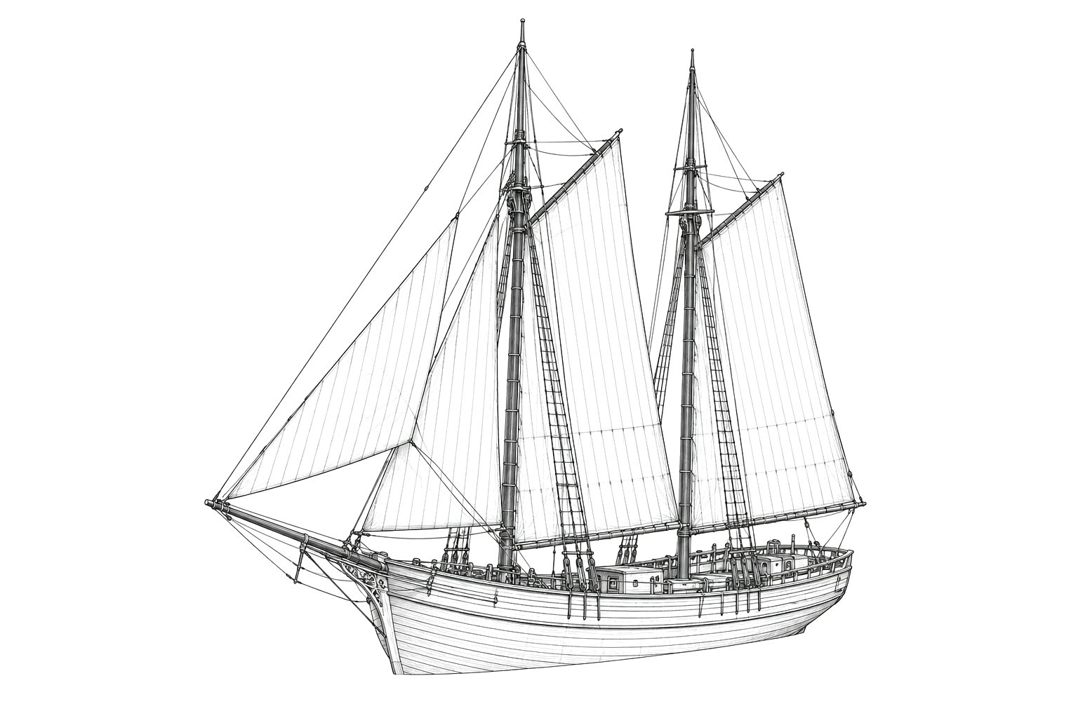 Engraved line drawing of the A.P. Nichols