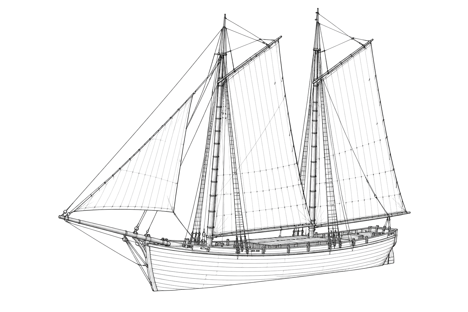 Engraved line drawing of the Banner