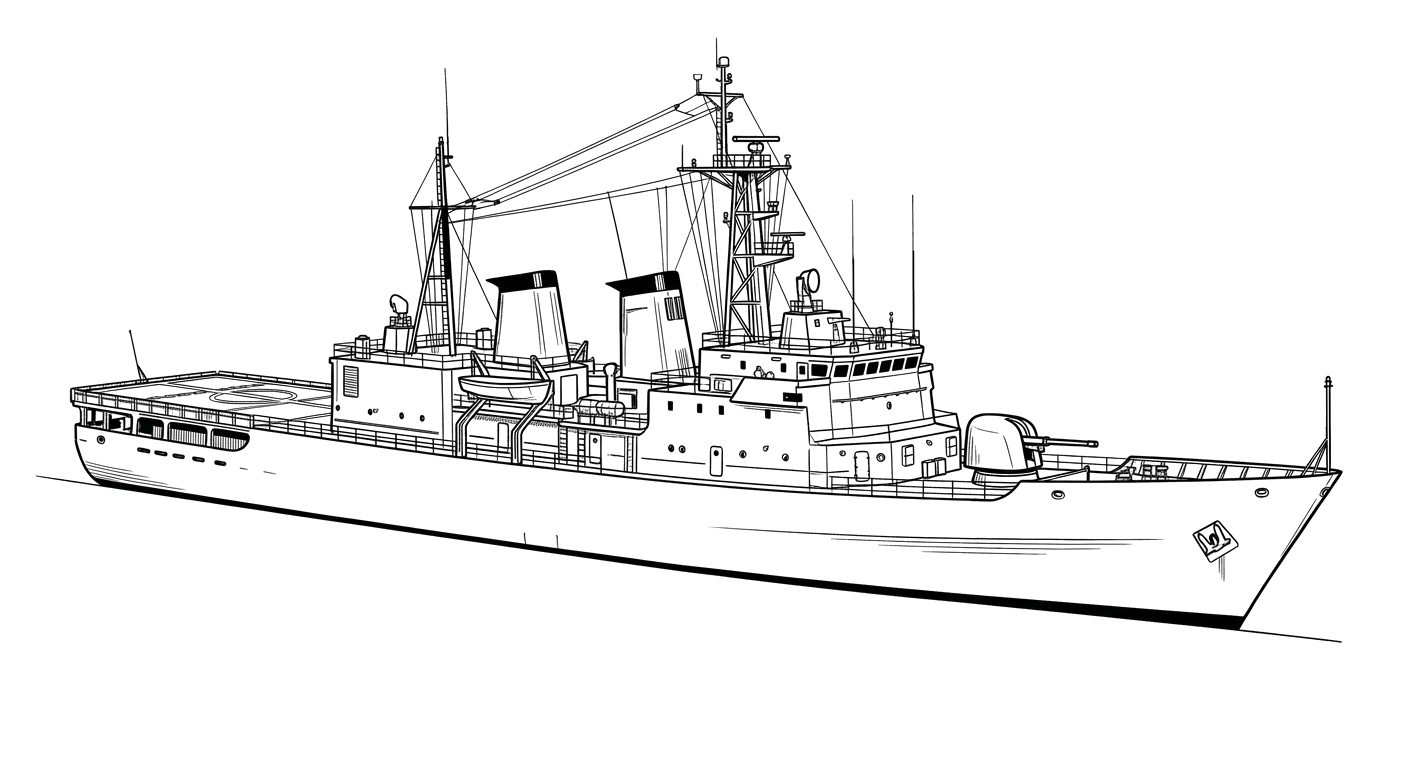 Engraved line drawing of the Uribe 121