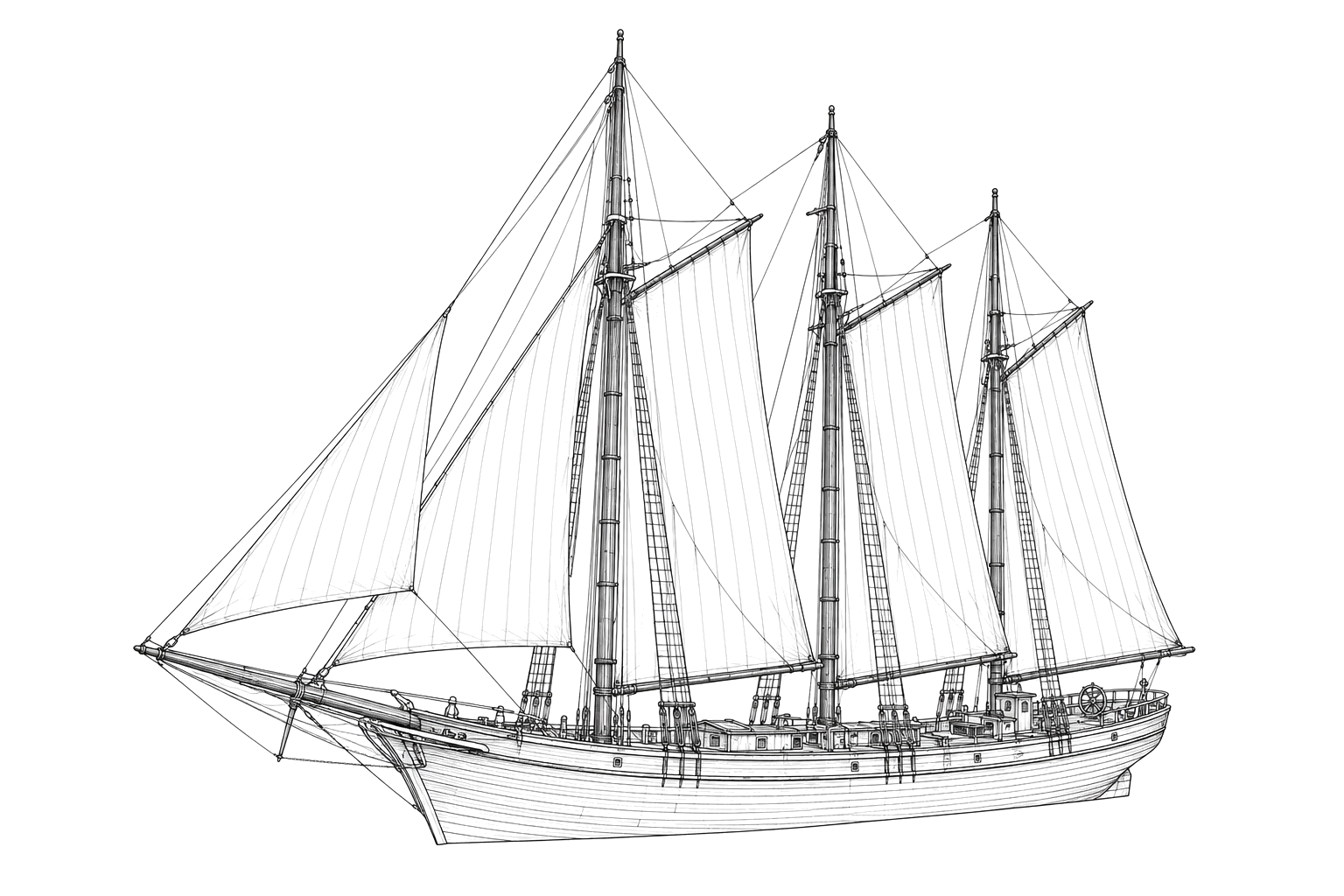 Engraved line drawing of the Lumberman