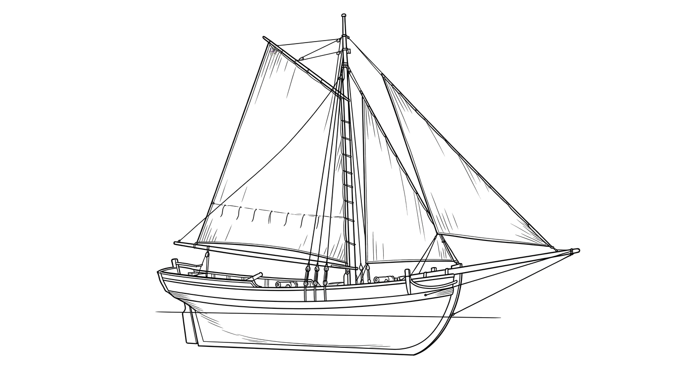 Engraved line drawing of the Adventure