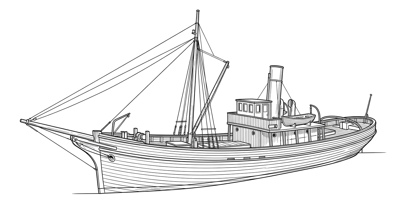 Engraved line drawing of the SS Iroquois