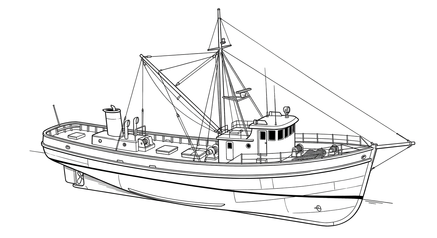 Engraved line drawing of the Miss Karline