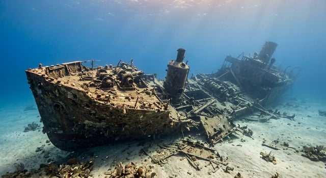 Artistic impression of the SS Ocean Venus