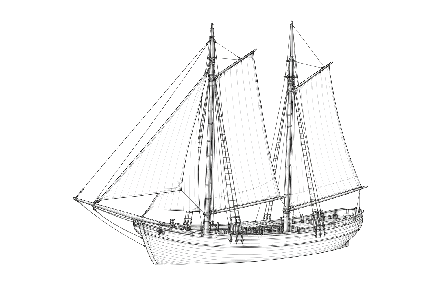 Engraved line drawing of the Northerner