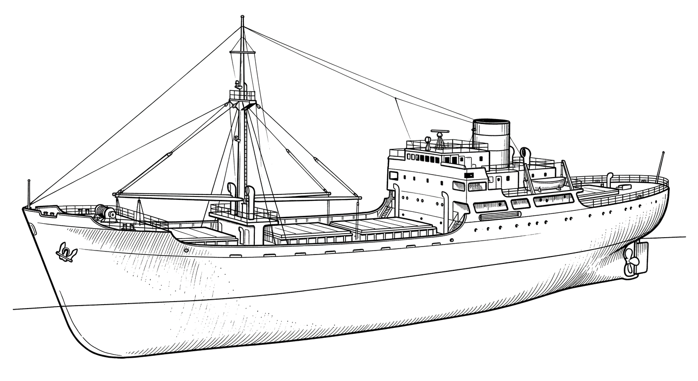 Engraved line drawing of the Stavronikita