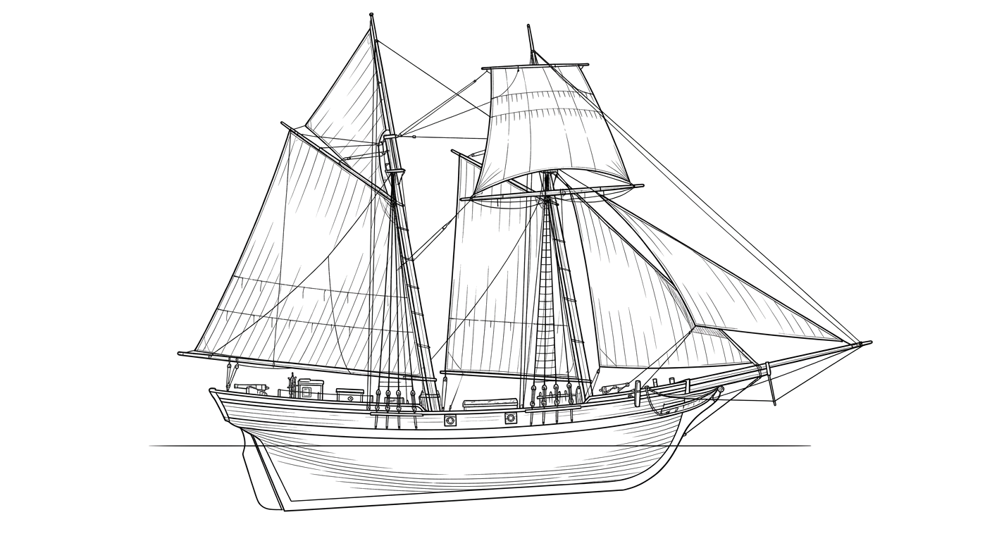 Engraved line drawing of the Dash