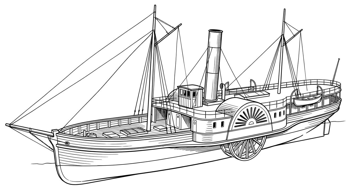 Engraved line drawing of the Planter