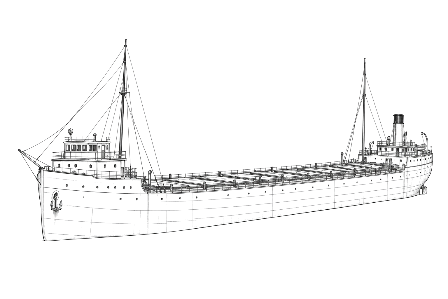 Engraved line drawing of the Henry B. Smith