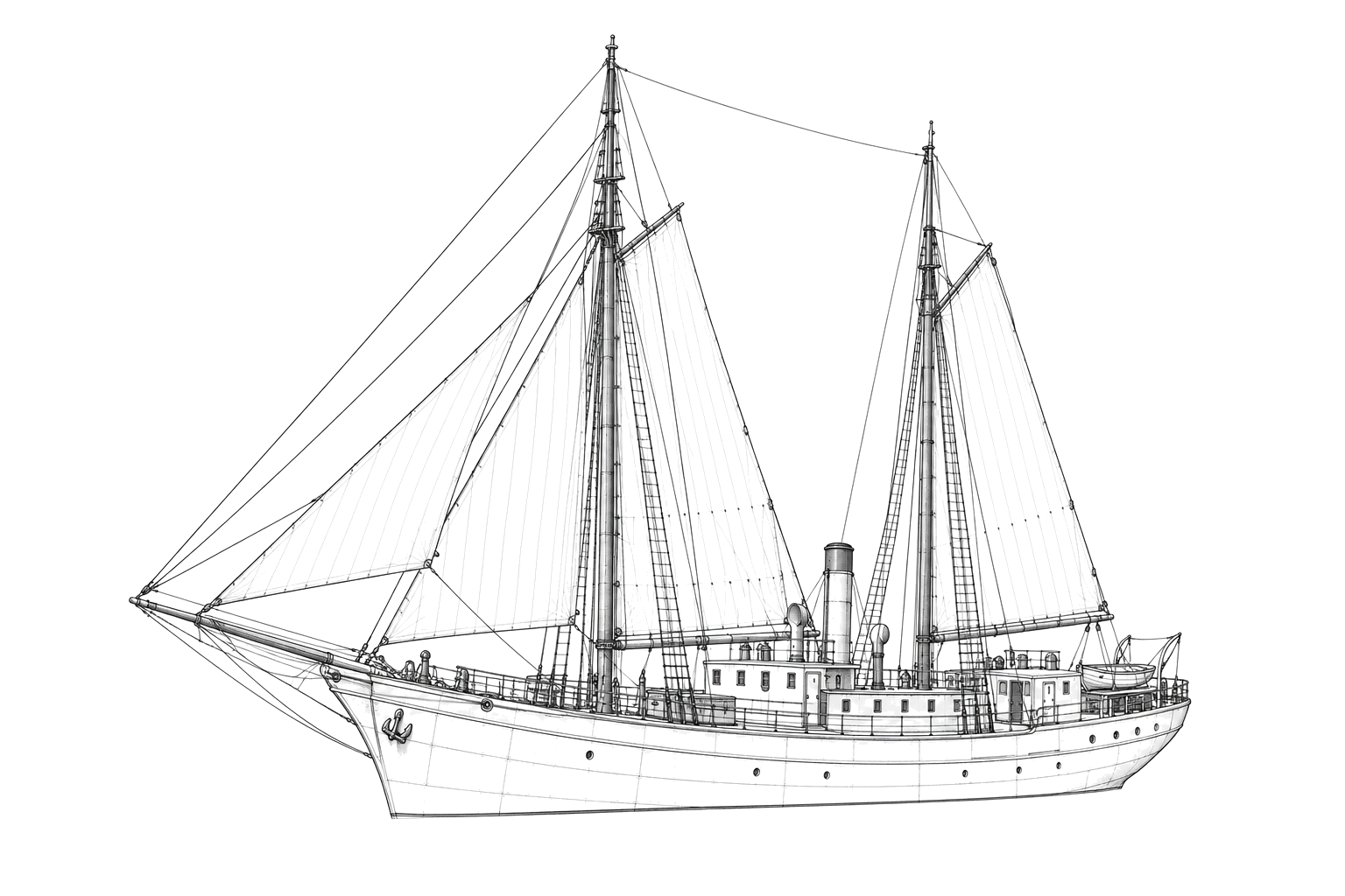 Engraved line drawing of the Star of Scotland
