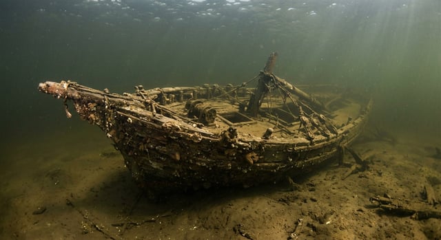 Artistic impression of the Unidentified pirate sloop (1793, Chesapeake Bay)