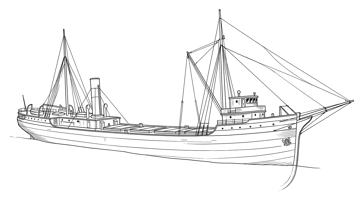 Engraved line drawing of the Henry Chisholm