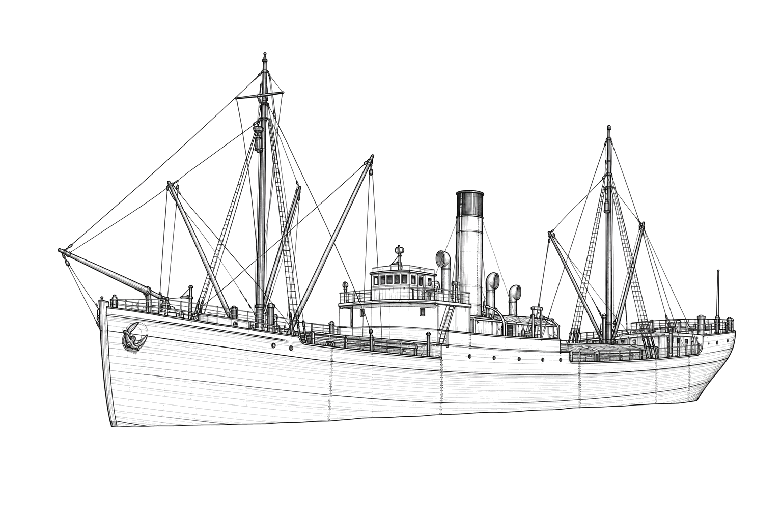 Engraved line drawing of the Allison