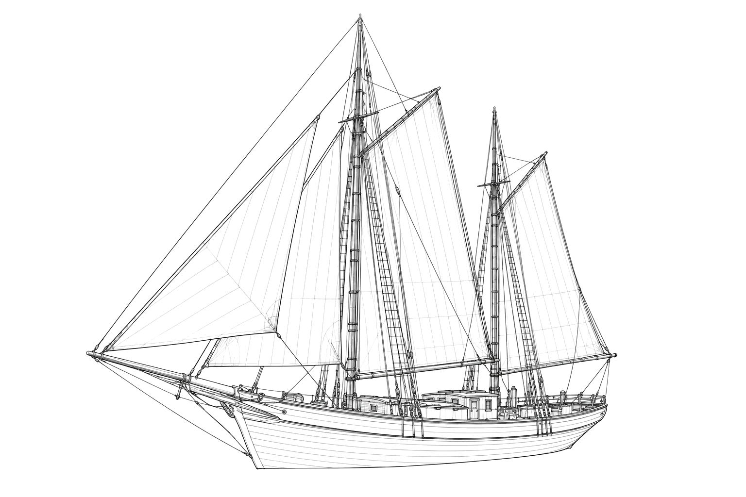 Engraved line drawing of the Timely Gull