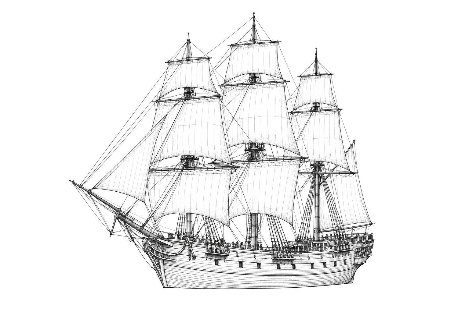Engraved line drawing of the Maria Theresa