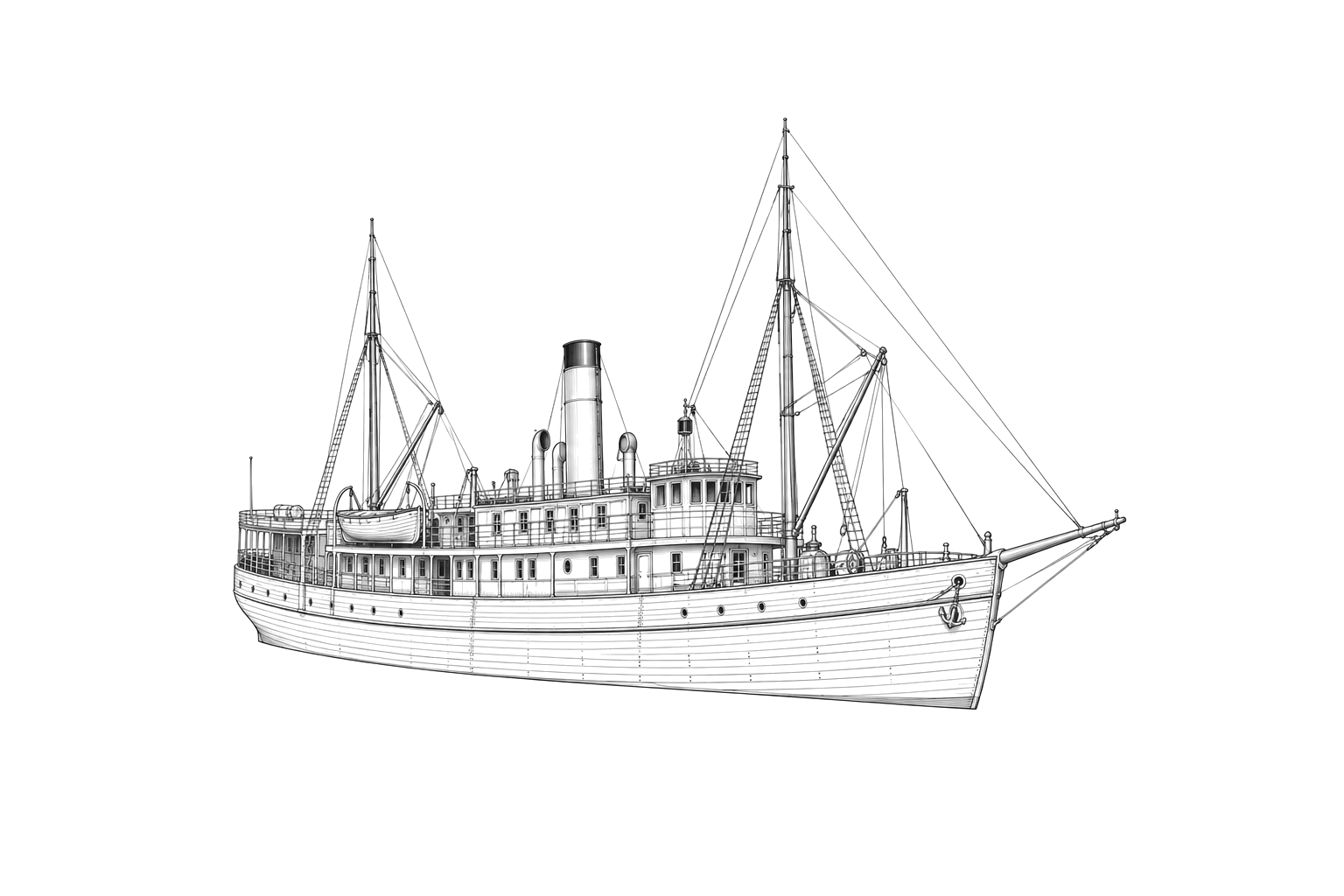 Engraved line drawing of the Atlanta