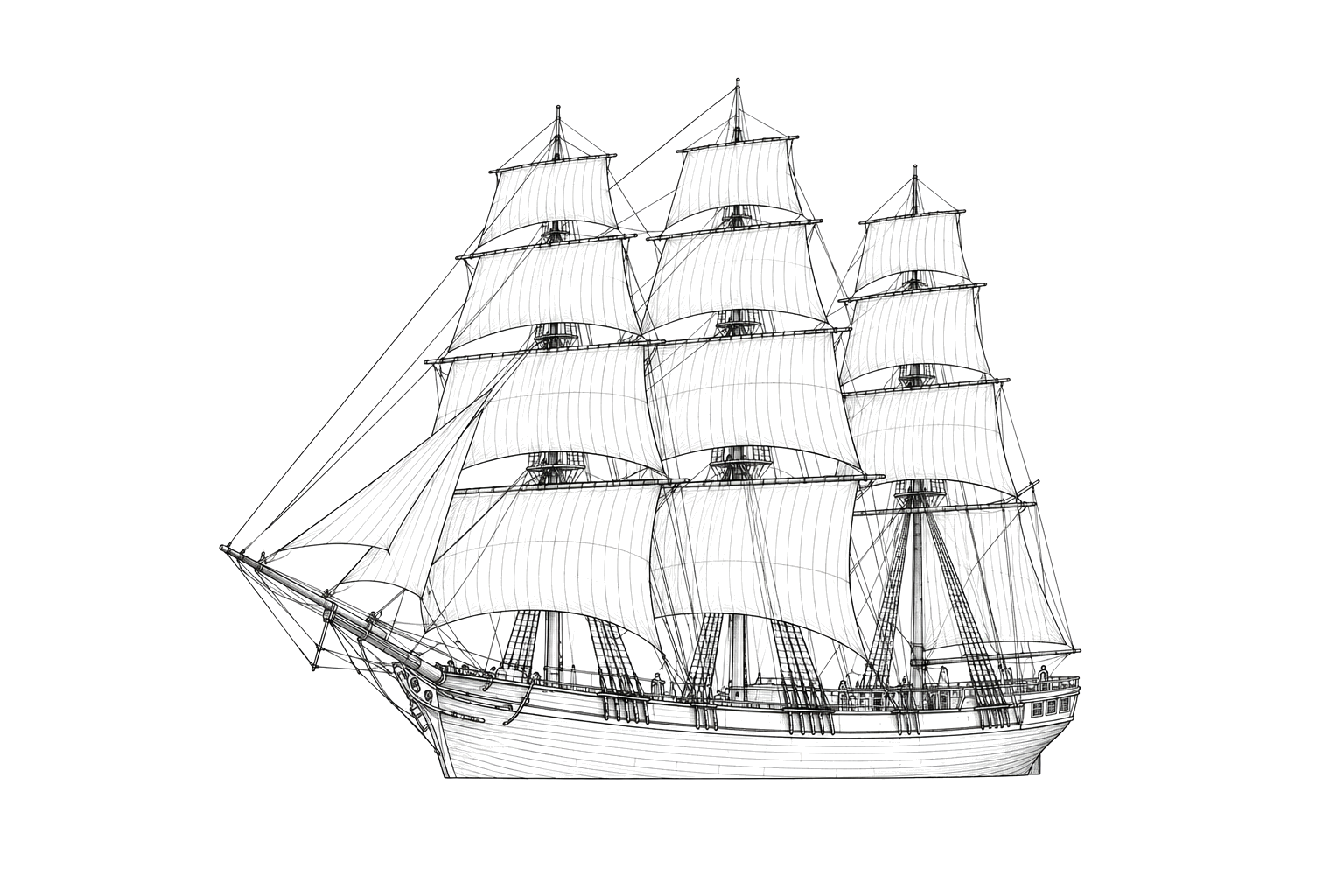 Engraved line drawing of the Potomac