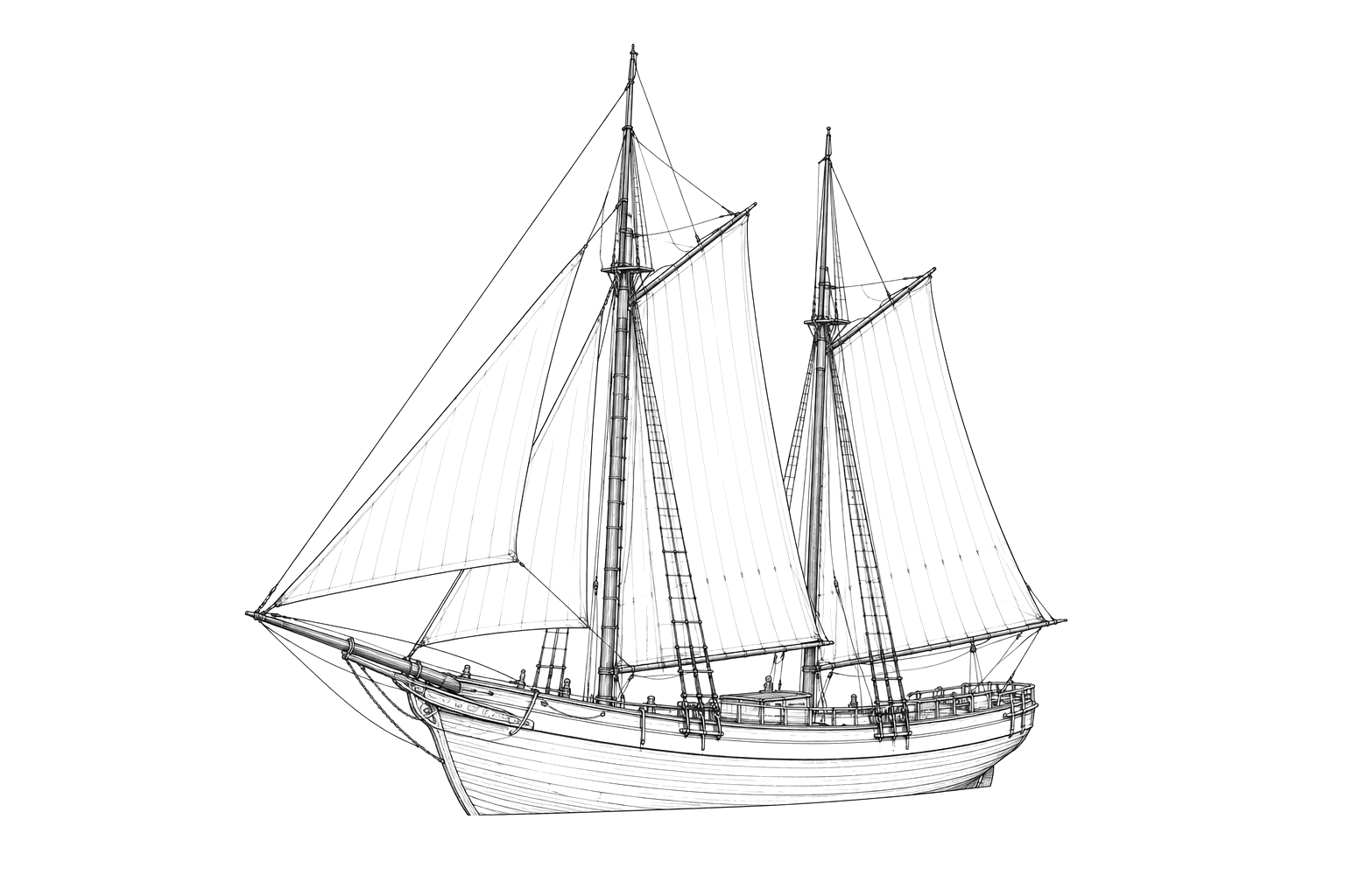 Engraved line drawing of the Abiah