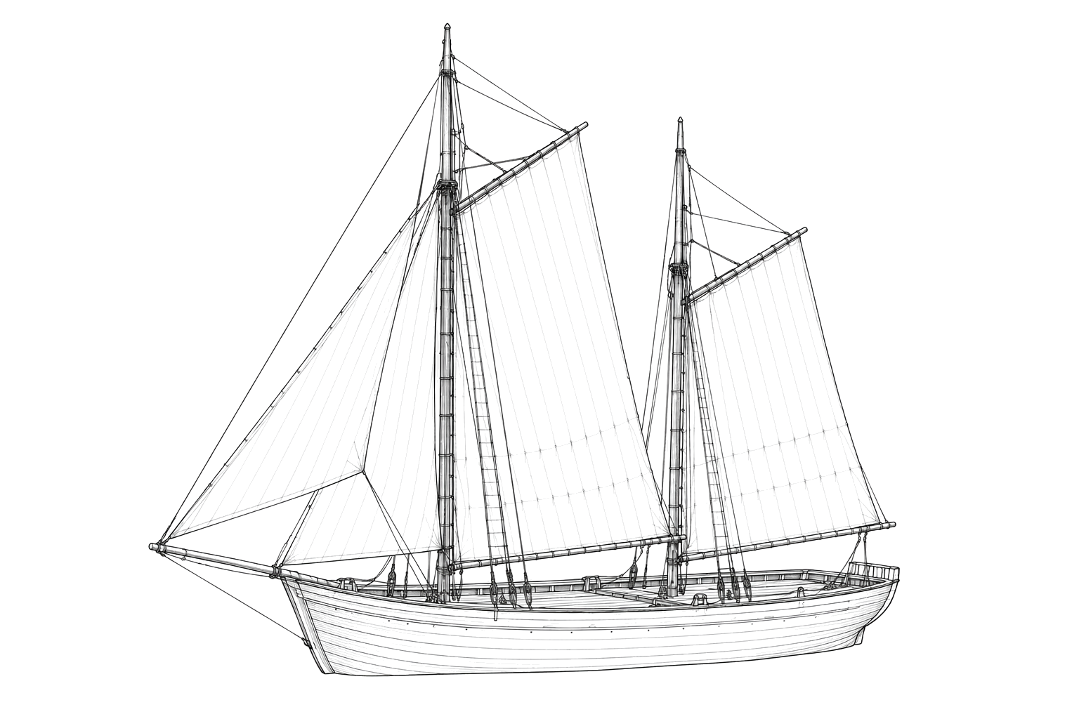 Engraved line drawing of the William Finch