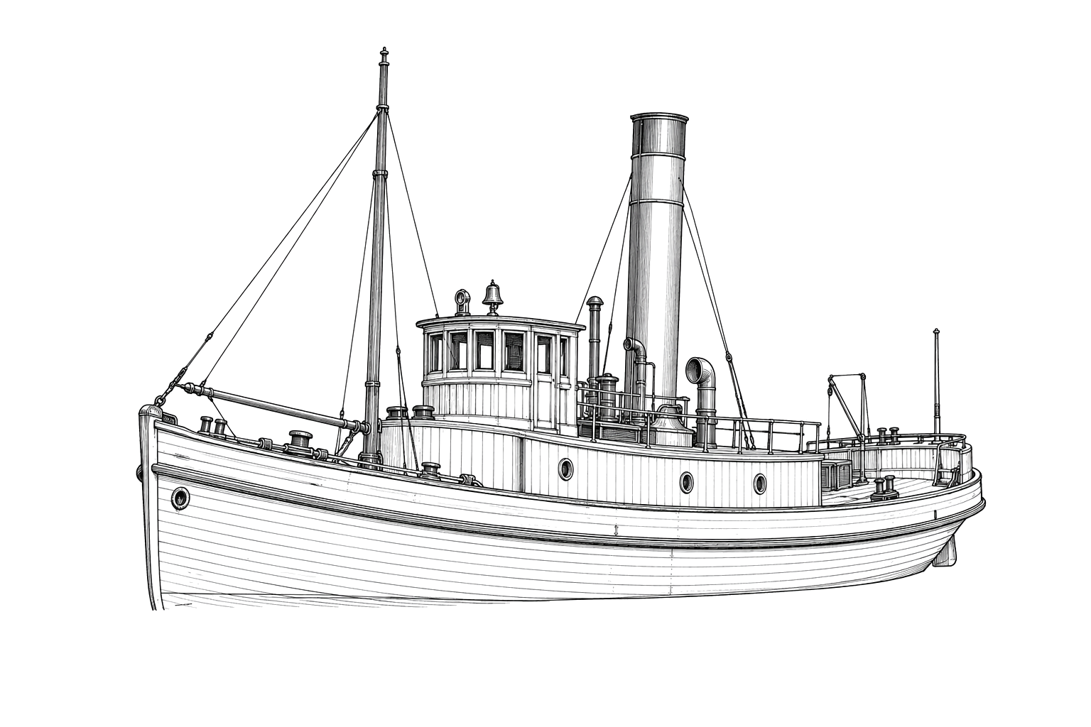 Engraved line drawing of the Rudolph Wetzel