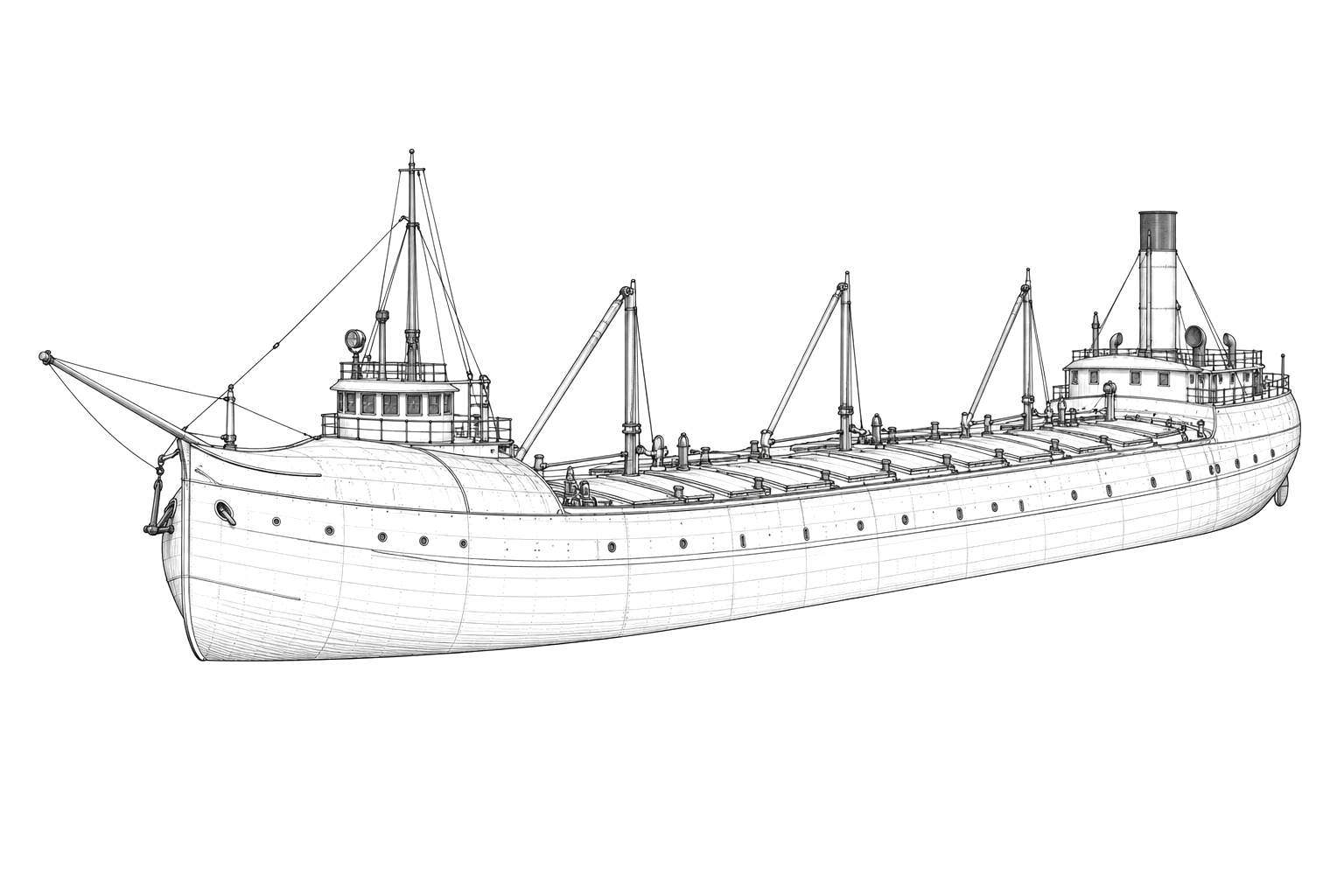 Engraved line drawing of the James B. Colgate