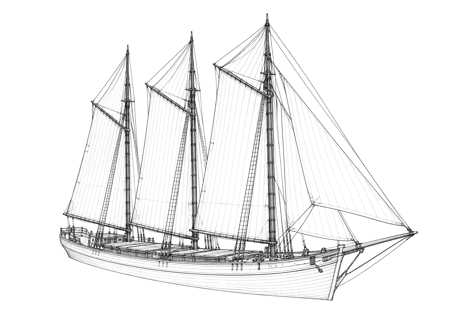 Engraved line drawing of the Pathfinder