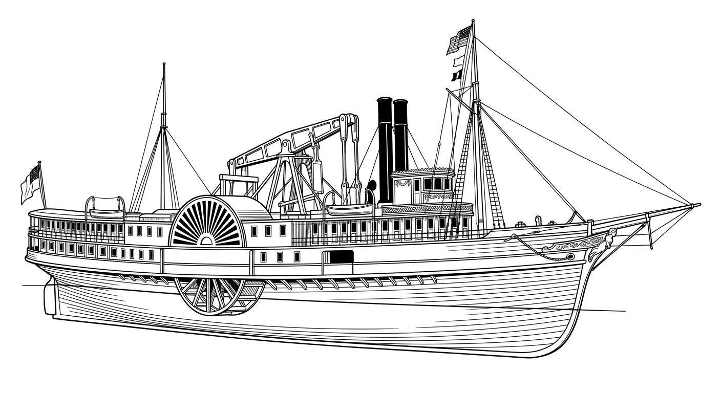 Engraved line drawing of the Sunnyside