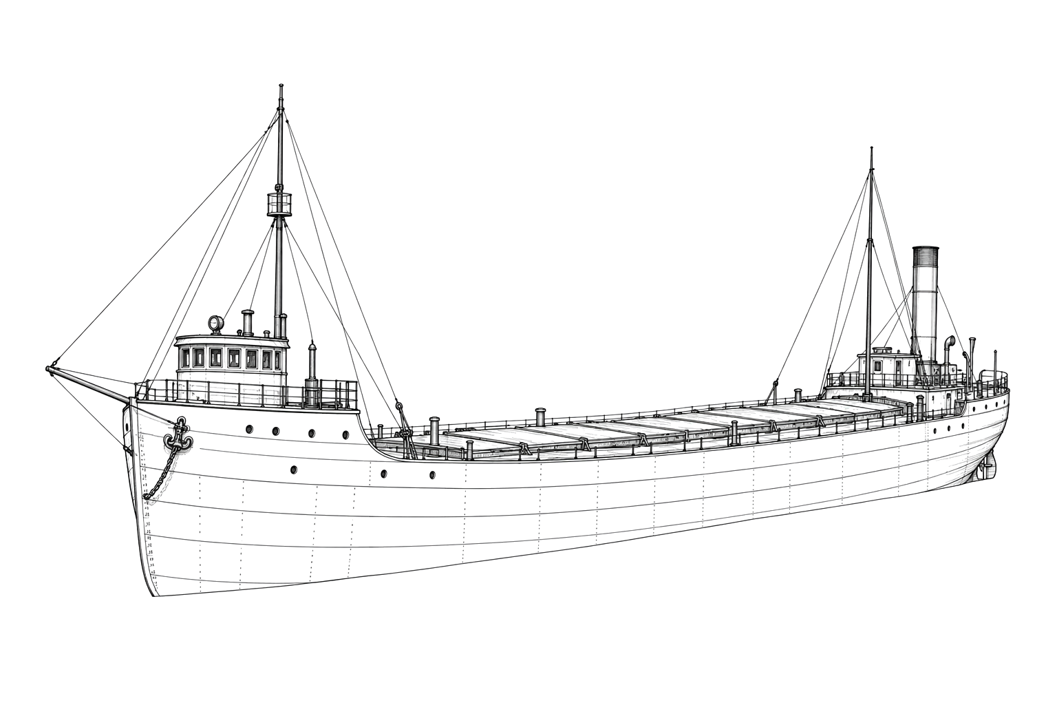 Engraved line drawing of the Huronton