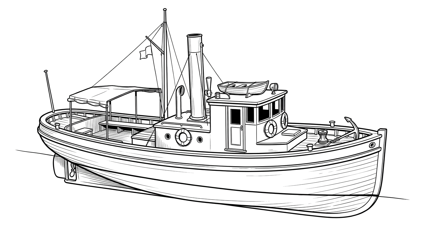 Engraved line drawing of the Acme