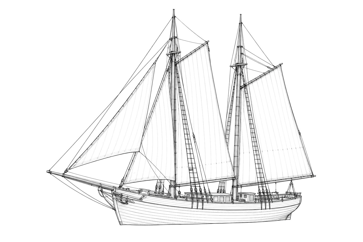 Engraved line drawing of the J.E. Gilmore