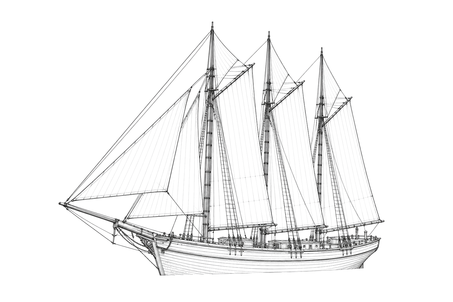 Engraved line drawing of the Lookout