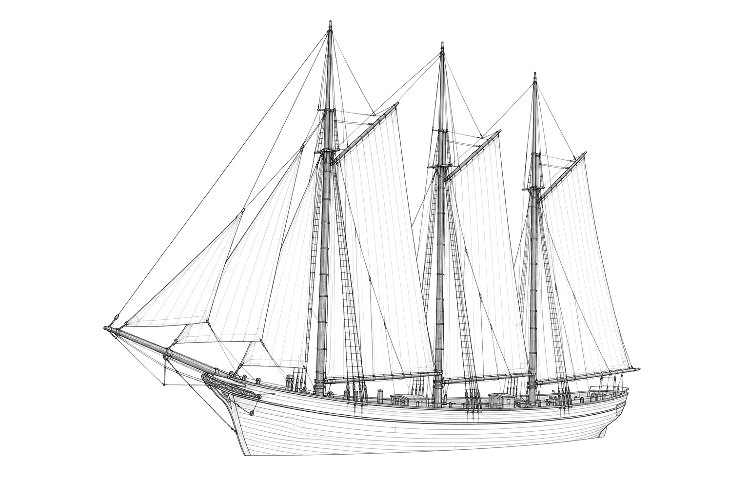 Engraved line drawing of the George