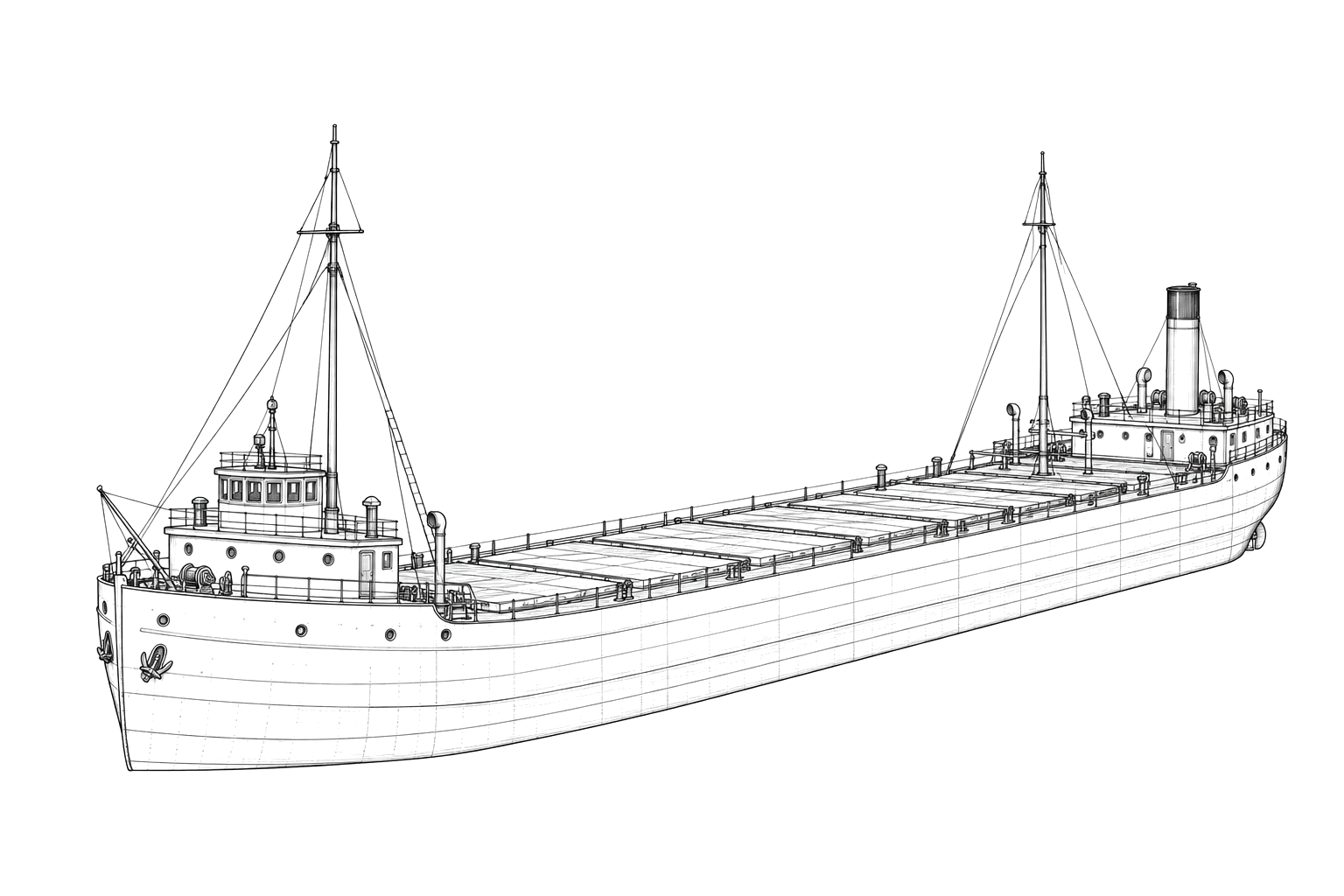 Engraved line drawing of the Senator