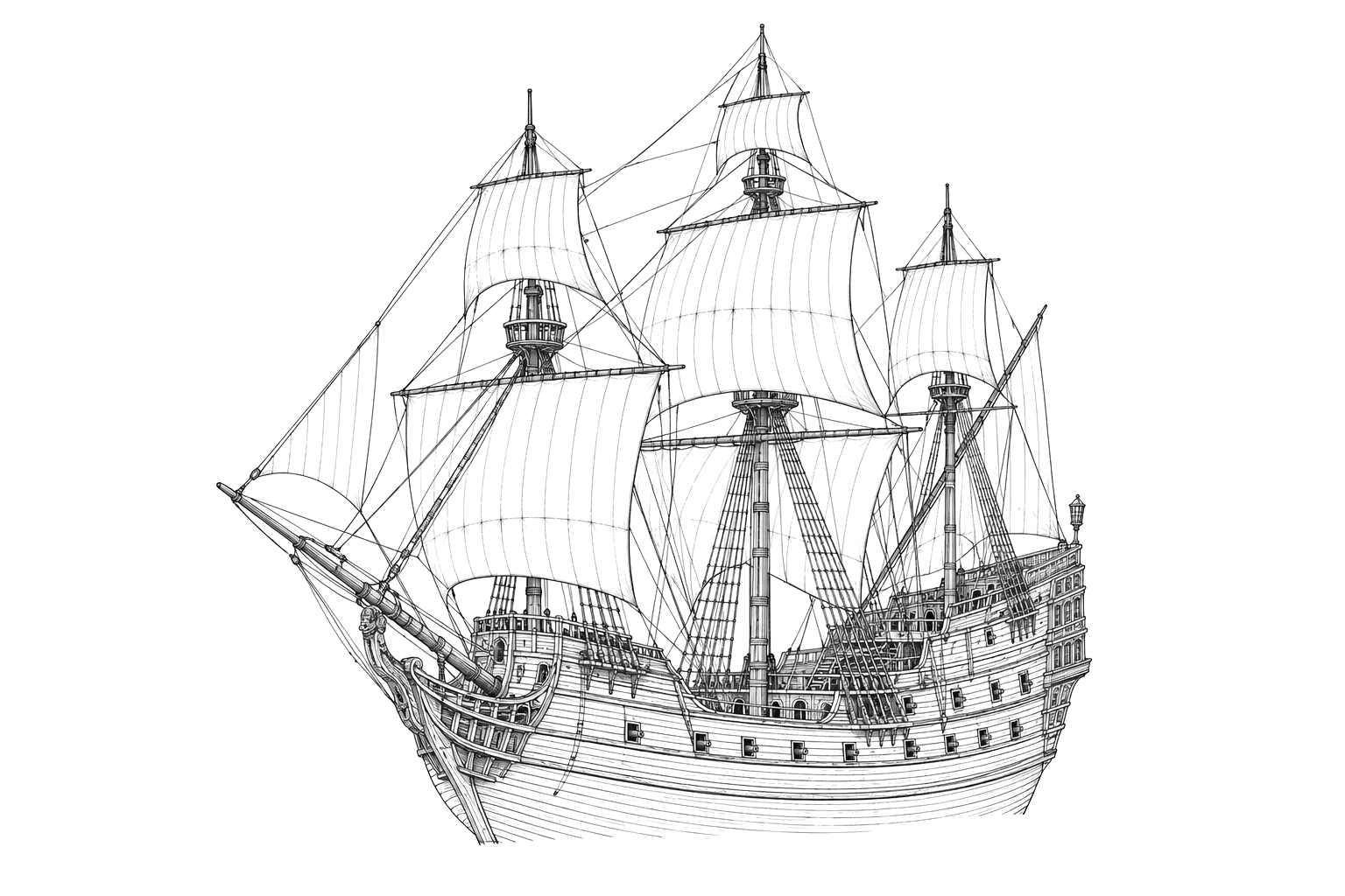 Engraved line drawing of the San Juanillo