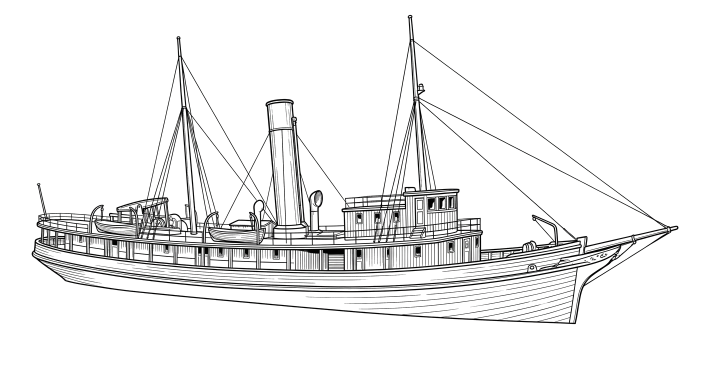 Engraved line drawing of the Multnomah