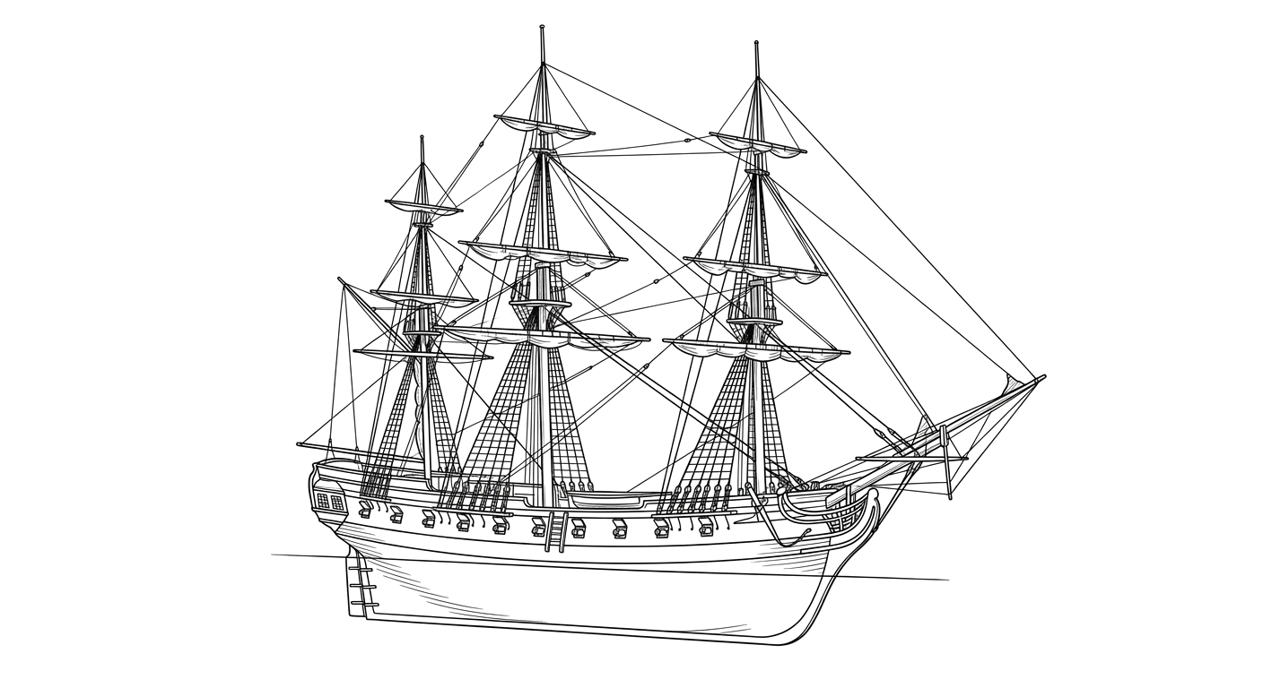 Engraved line drawing of the El Pesquero (Site)