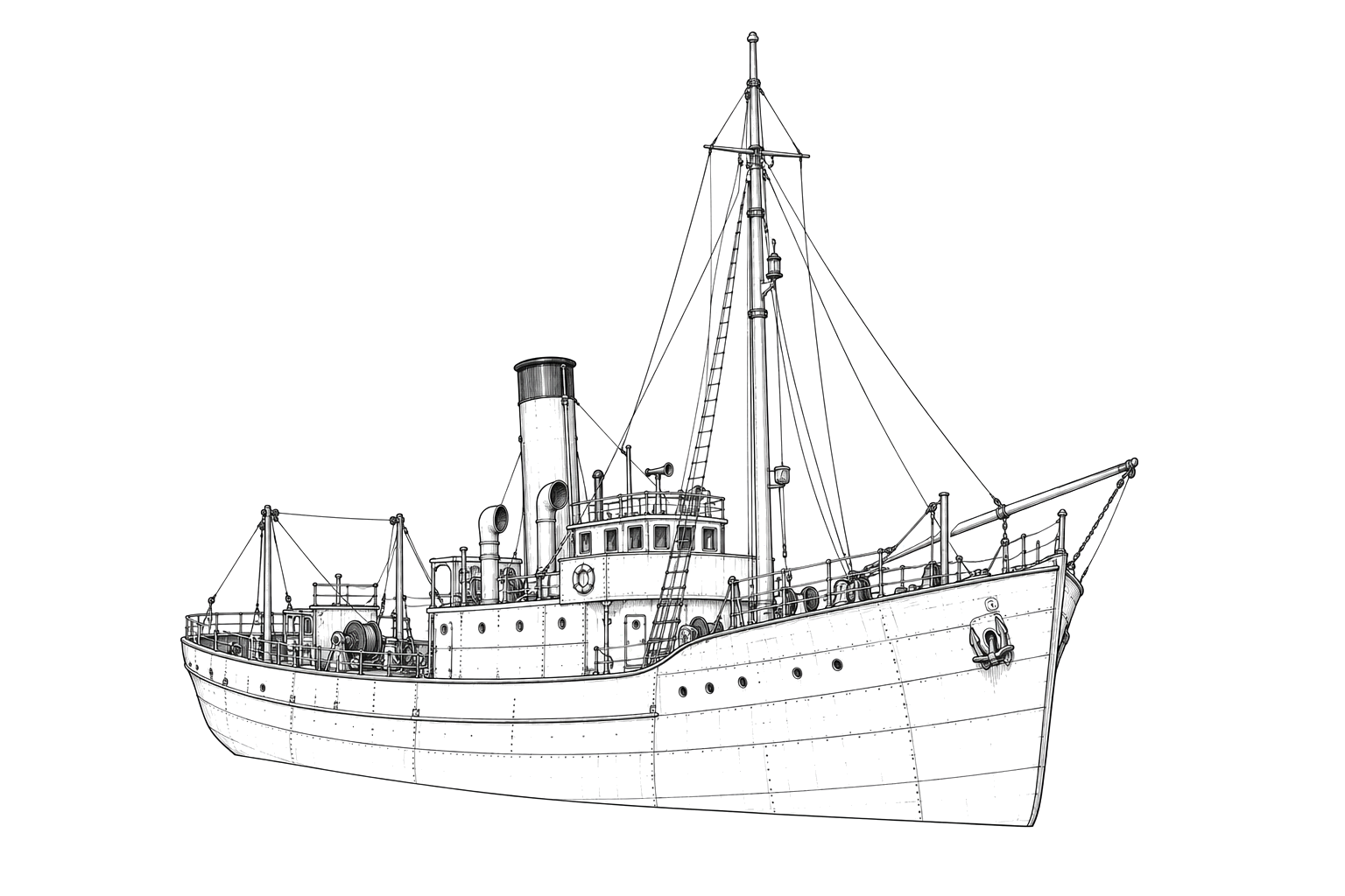 Engraved line drawing of the Inkerman