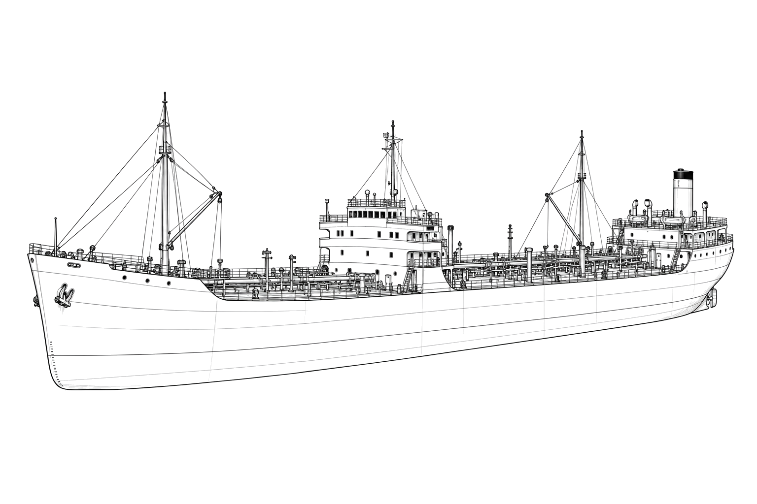 Engraved line drawing of the Esso Nashville