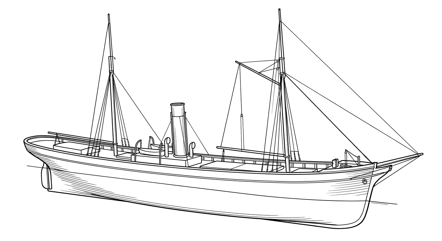 Engraved line drawing of the Ellsworth