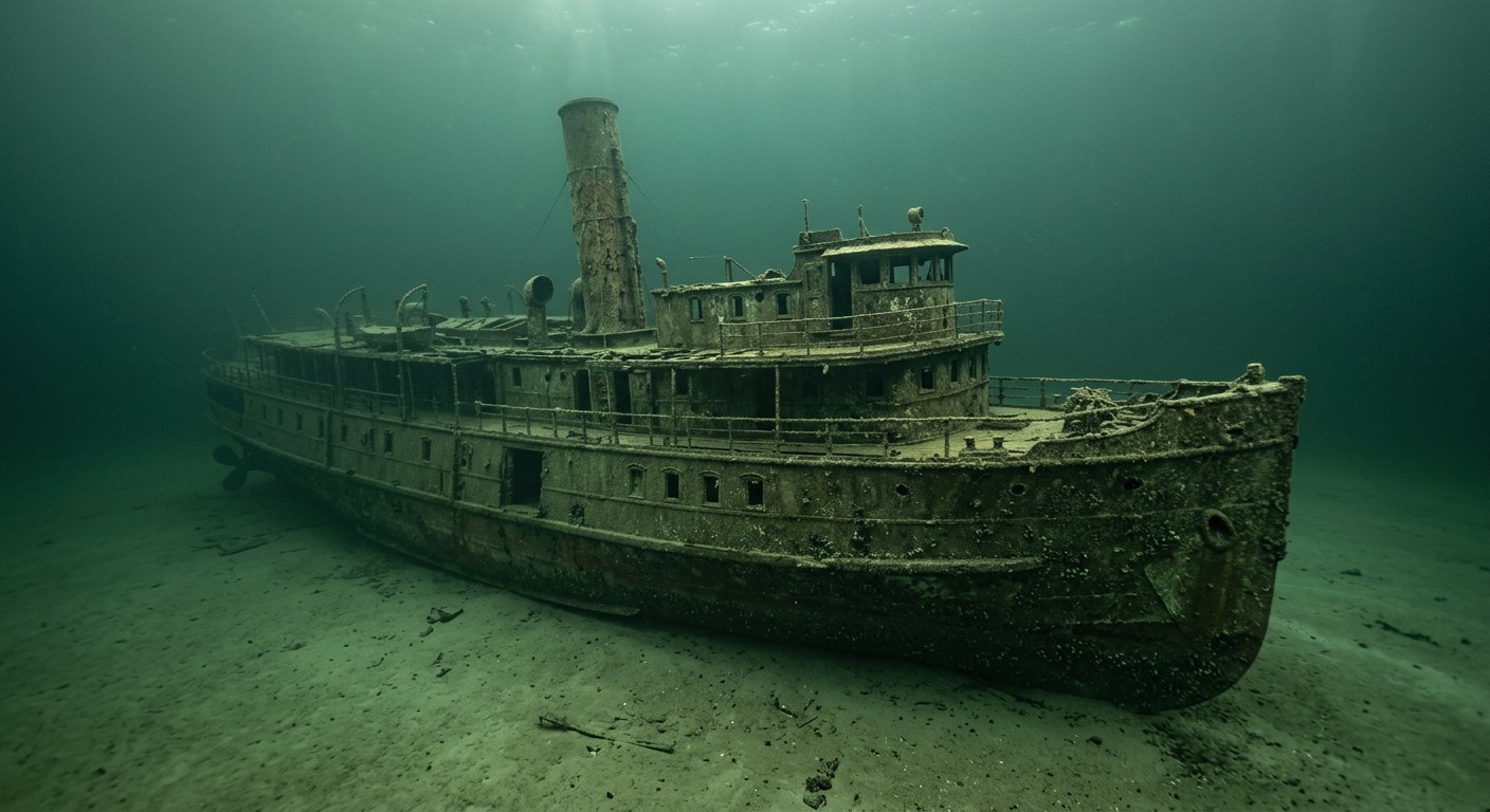 Artistic impression of the SS Wisconsin