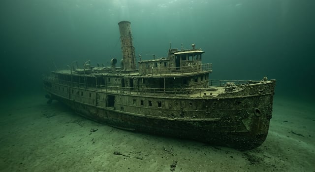 Artistic impression of the SS Wisconsin